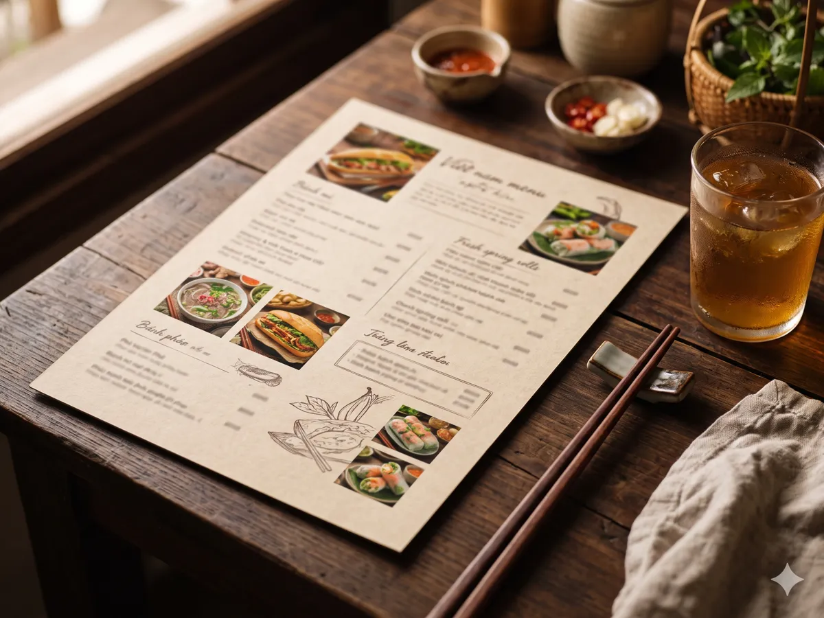 Menu ảnh 1 trang